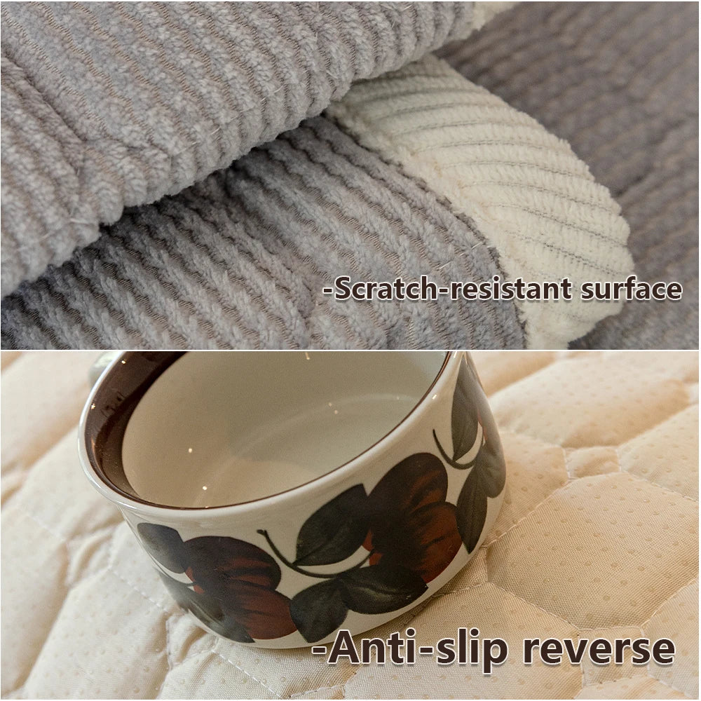 Copridivano per Poltrona Relax Jacquard Tinta Unita – Antiscivolo, Lavabile, Tutte le Stagioni