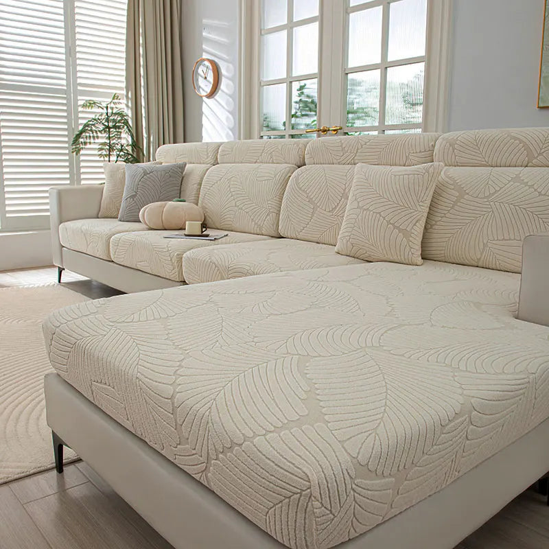 Copridivano in Peluche Spesso Jacquard – Elasticizzato, Antiscivolo, per Animali Domestici