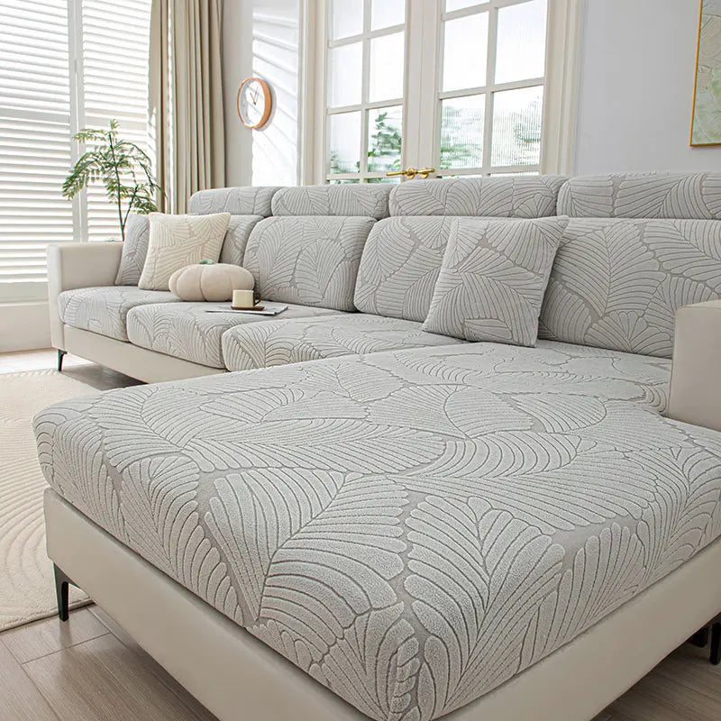 Copridivano in Peluche Spesso Jacquard – Elasticizzato, Antiscivolo, per Animali Domestici