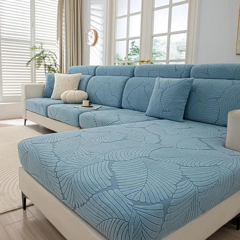 Copridivano in Peluche Spesso Jacquard – Elasticizzato, Antiscivolo, per Animali Domestici