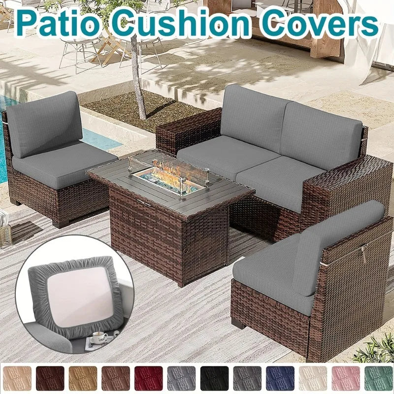 Fodera per Cuscino Divano Jacquard Waffle – Impermeabile, Elastica, Anti-Spruzzi