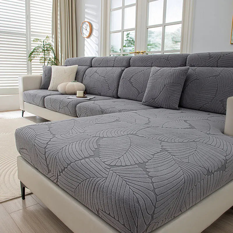 Copridivano in Peluche Spesso Jacquard – Elasticizzato, Antiscivolo, per Animali Domestici
