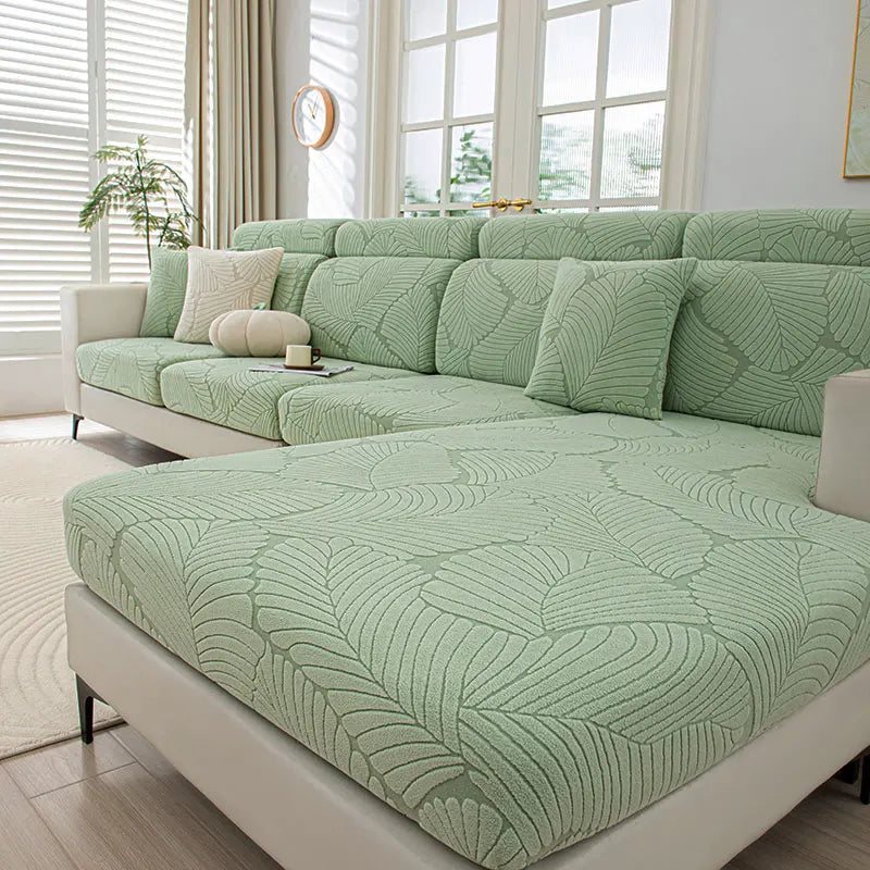 Copridivano in Peluche Spesso Jacquard – Elasticizzato, Antiscivolo, per Animali Domestici