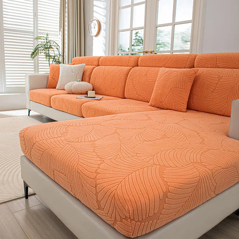 Copridivano in Peluche Spesso Jacquard – Elasticizzato, Antiscivolo, per Animali Domestici